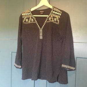 Lucky brand embroidered shirt